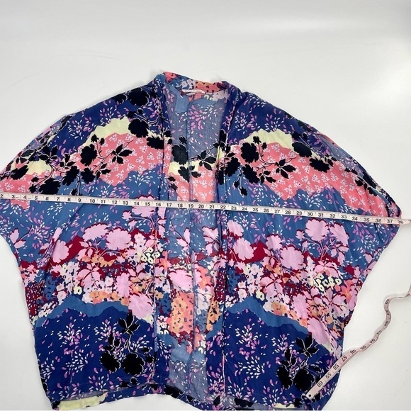 Victoria's Secret Women's Floral Kimono Boho Cover Up Tunic‎ Top Open Front XS - Picture 6 of 10
